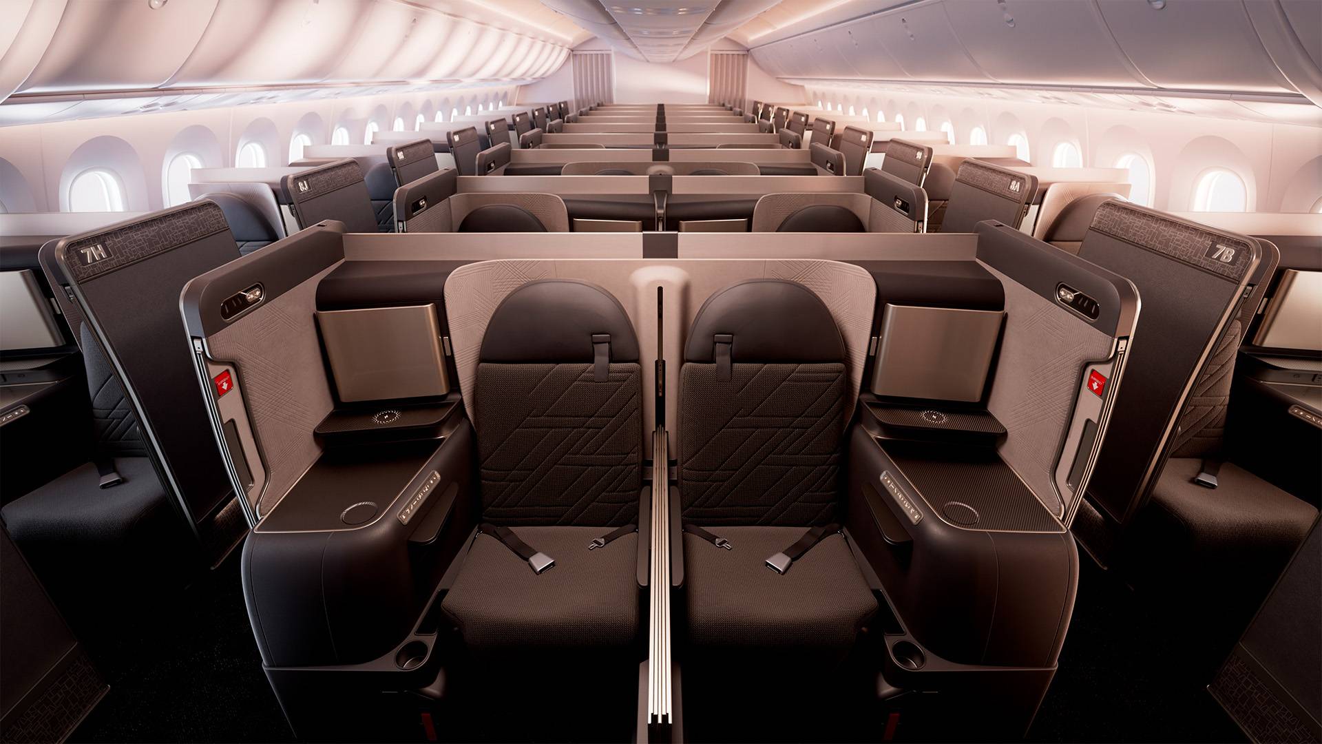 Overview of the Business Class Cabin for Korean Air